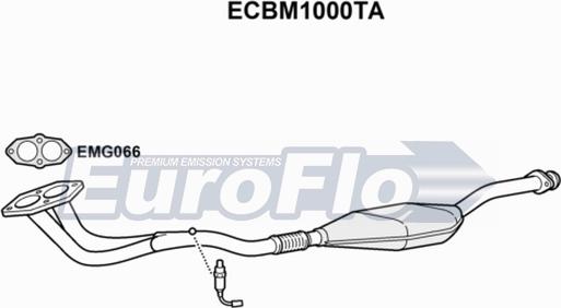 EuroFlo ECBM1000TA - Каталізатор autozip.com.ua