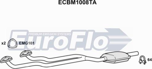 EuroFlo ECBM1008TA - Каталізатор autozip.com.ua