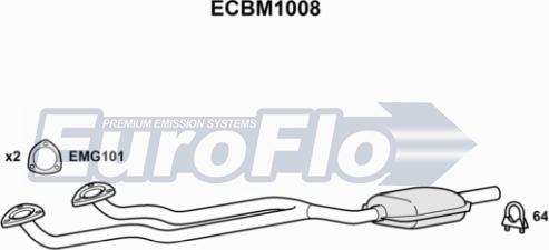 EuroFlo ECBM1008 - Каталізатор autozip.com.ua