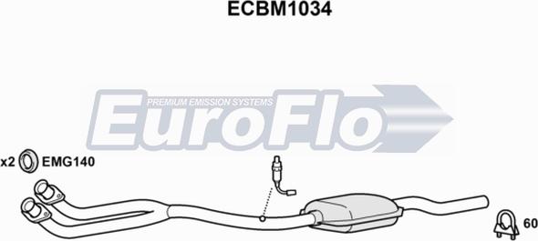 EuroFlo ECBM1034 - Каталізатор autozip.com.ua