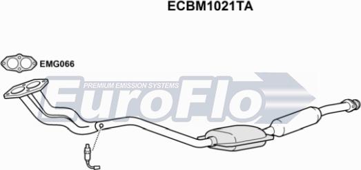 EuroFlo ECBM1021TA - Каталізатор autozip.com.ua
