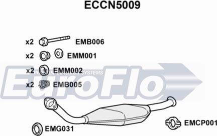 EuroFlo ECCN5009 - Каталізатор autozip.com.ua