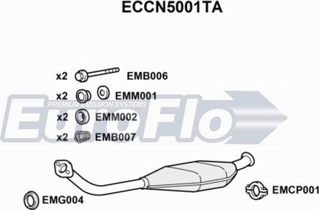 EuroFlo ECCN5001TA - Каталізатор autozip.com.ua