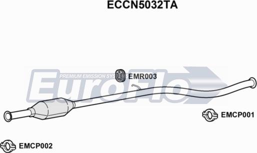 EuroFlo ECCN5032TA - Каталізатор autozip.com.ua