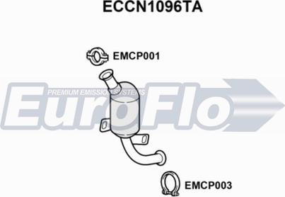 EuroFlo ECCN1096TA - Каталізатор autozip.com.ua