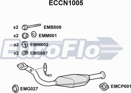 EuroFlo ECCN1005 - Каталізатор autozip.com.ua