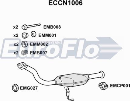 EuroFlo ECCN1006 - Каталізатор autozip.com.ua