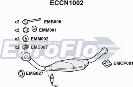 EuroFlo ECCN1002 - Каталізатор autozip.com.ua