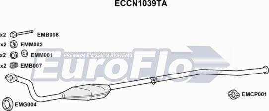 EuroFlo ECCN1039TA - Каталізатор autozip.com.ua