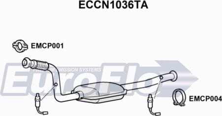 EuroFlo ECCN1036TA - Каталізатор autozip.com.ua