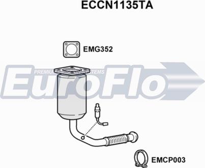 EuroFlo ECCN1135TA - Каталізатор autozip.com.ua