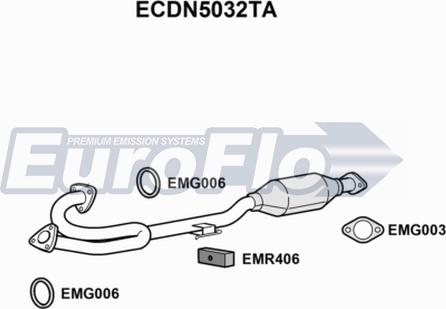 EuroFlo ECDN5032TA - Каталізатор autozip.com.ua