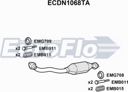 EuroFlo ECDN1068TA - Каталізатор autozip.com.ua
