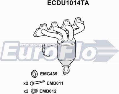 EuroFlo ECDU1014TA - Каталізатор autozip.com.ua