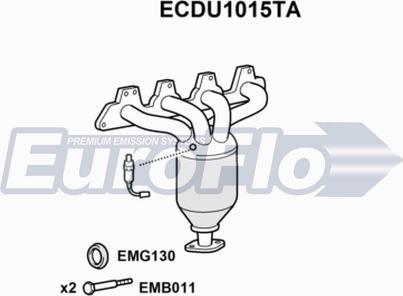 EuroFlo ECDU1015TA - Каталізатор autozip.com.ua