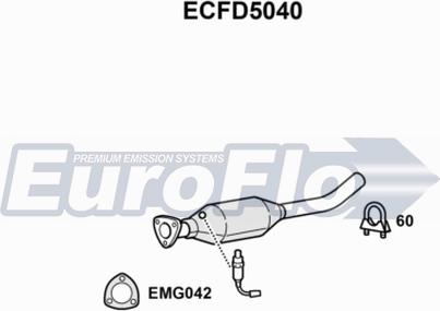 EuroFlo ECFD5040 - Каталізатор autozip.com.ua