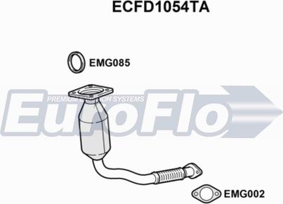 EuroFlo ECFD1054TA - Каталізатор autozip.com.ua