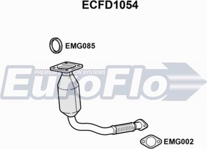 EuroFlo ECFD1054 - Каталізатор autozip.com.ua