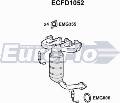 EuroFlo ECFD1052 - Каталізатор autozip.com.ua