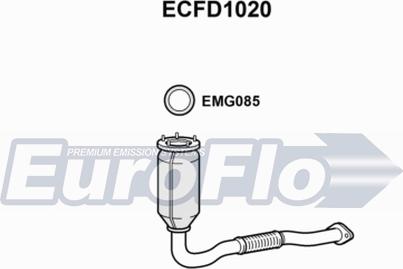 EuroFlo ECFD1020 - Каталізатор autozip.com.ua