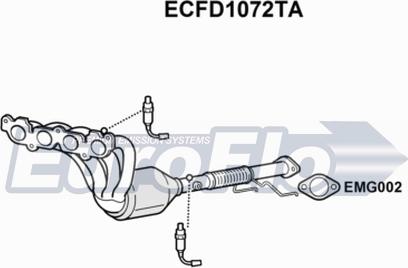 EuroFlo ECFD1072TA - Каталізатор autozip.com.ua