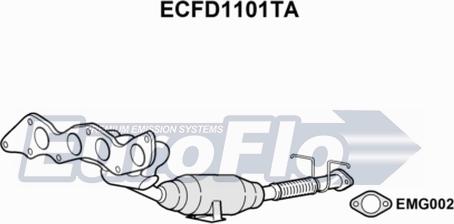 EuroFlo ECFD1101TA - Каталізатор autozip.com.ua