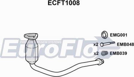 EuroFlo ECFT1008 - Каталізатор autozip.com.ua