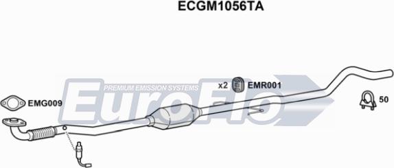 EuroFlo ECGM1056TA - Каталізатор autozip.com.ua