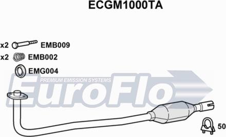 EuroFlo ECGM1000TA - Каталізатор autozip.com.ua