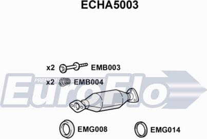 EuroFlo ECHA5003 - Каталізатор autozip.com.ua