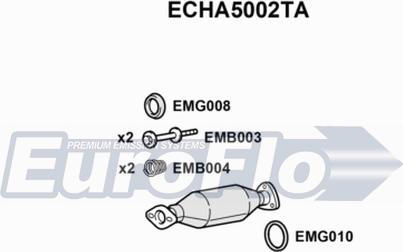 EuroFlo ECHA5002TA - Каталізатор autozip.com.ua