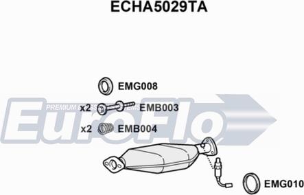 EuroFlo ECHA5029TA - Каталізатор autozip.com.ua