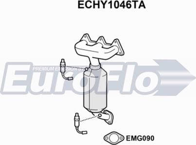 EuroFlo ECHY1046TA - Каталізатор autozip.com.ua