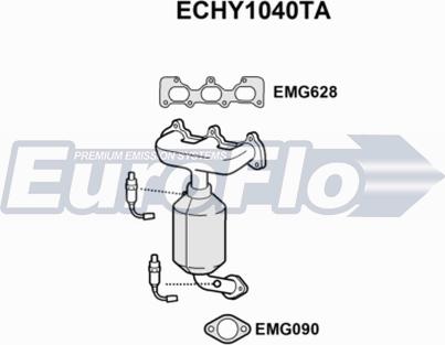 EuroFlo ECHY1040TA - Каталізатор autozip.com.ua