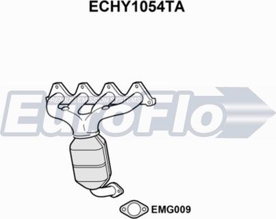 EuroFlo ECHY1054TA - Каталізатор autozip.com.ua