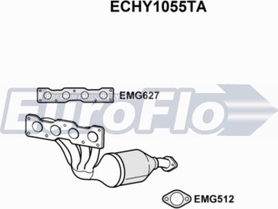 EuroFlo ECHY1055TA - Каталізатор autozip.com.ua