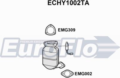 EuroFlo ECHY1002TA - Каталізатор autozip.com.ua