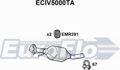 EuroFlo ECIV5000TA - Каталізатор autozip.com.ua