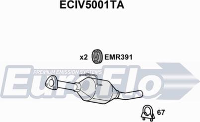 EuroFlo ECIV5001TA - Каталізатор autozip.com.ua