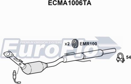 EuroFlo ECMA1006TA - Каталізатор autozip.com.ua