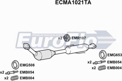 EuroFlo ECMA1021TA - Каталізатор autozip.com.ua