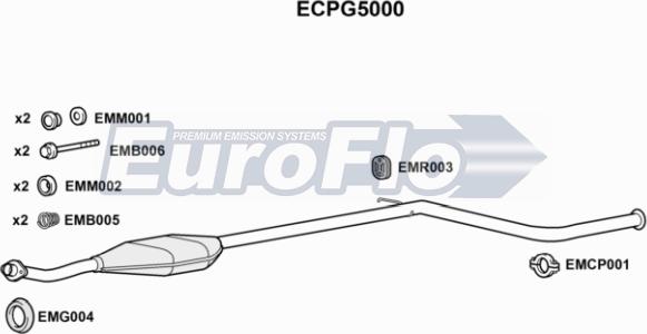 EuroFlo ECPG5000 - Каталізатор autozip.com.ua