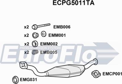 EuroFlo ECPG5011TA - Каталізатор autozip.com.ua