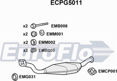 EuroFlo ECPG5011 - Каталізатор autozip.com.ua