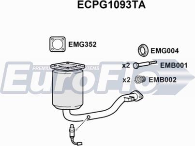 EuroFlo ECPG1093TA - Каталізатор autozip.com.ua