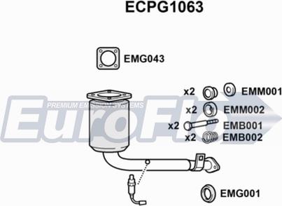 EuroFlo ECPG1063 - Каталізатор autozip.com.ua