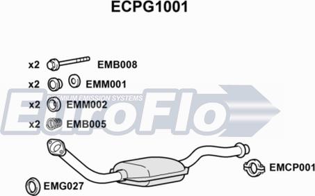 EuroFlo ECPG1001 - Каталізатор autozip.com.ua