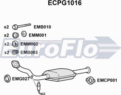 EuroFlo ECPG1016 - Каталізатор autozip.com.ua
