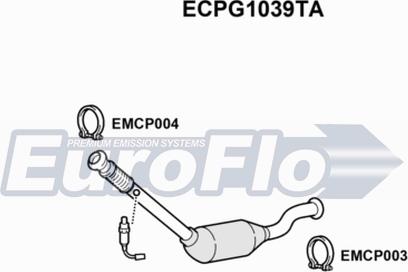 EuroFlo ECPG1039TA - Каталізатор autozip.com.ua