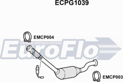 EuroFlo ECPG1039 - Каталізатор autozip.com.ua